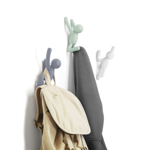 Garderobenhaken / originelles Design - BUDDY - Umbra - Kunststoff / individuell / für Badezimmer