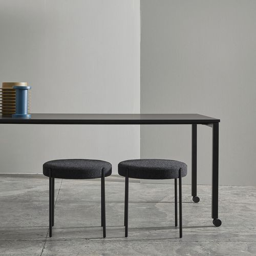 Moderner Hocker - SERIES 430 - VerPan - Gestell aus rostfreiem Edelstahl / Polster / für Gewerbegebrauch