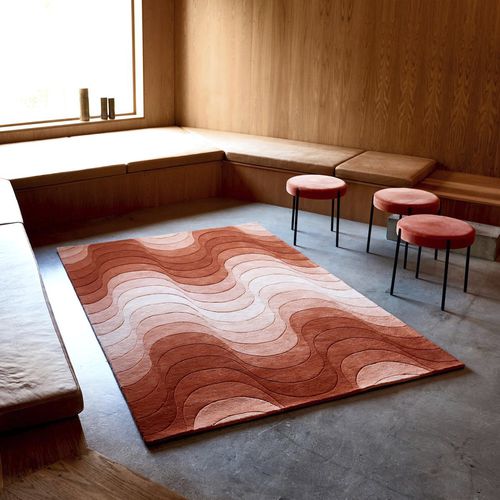 Moderner Teppich - WAVE - VerPan - geometrisches Muster / Neuseelandwolle / rechteckig