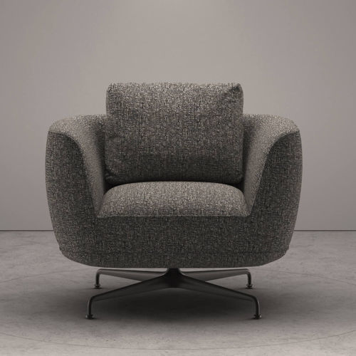 Moderner Sessel - Andes  - Wittmann - Stoff / Leder / Metall
