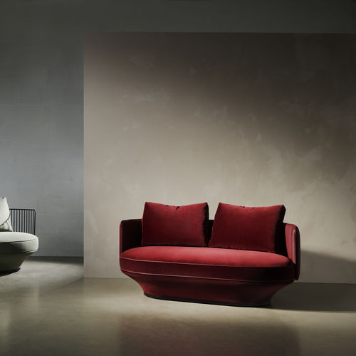 Modernes Sofa - Paradise Bird Fullback - Wittmann - Stoff / Leder / mit Armlehnen