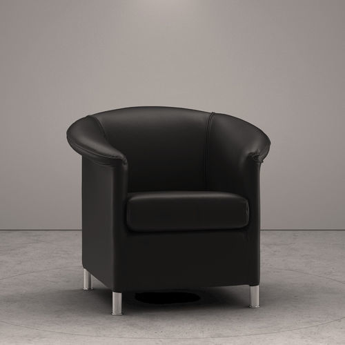 Klassischer Sessel - Aura  - Wittmann - Stoff / Leder / Metall