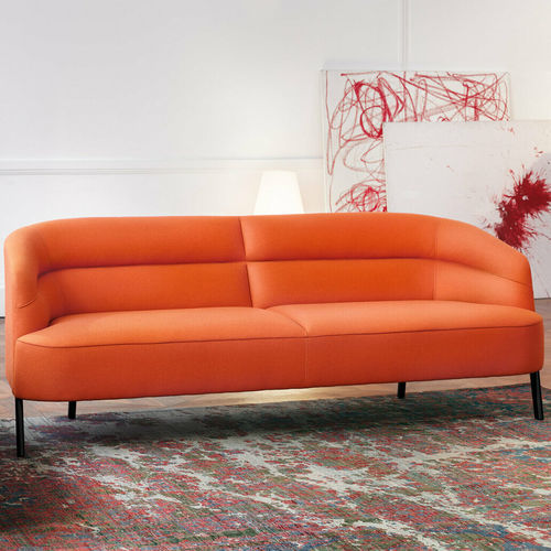 Modernes Sofa - Odeon  - Wittmann - Stoff / Leder / mit Armlehnen