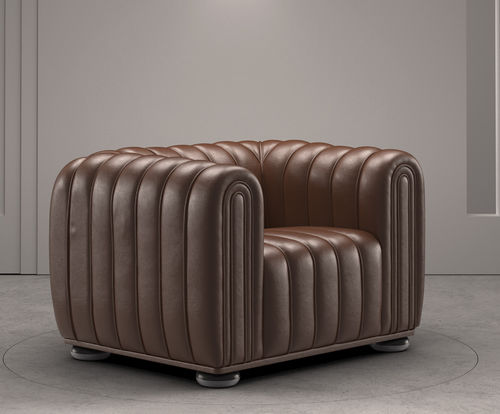 Moderner Sessel - Club 1910 - Wittmann - Stoff / Leder / Holz