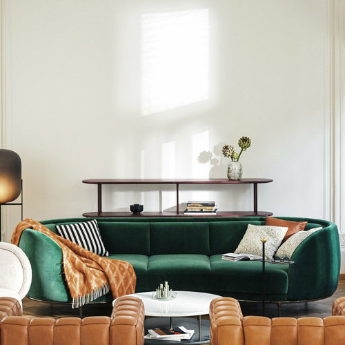 Modernes Sofa - Vuelta Lounge Island - Wittmann - Stoff / Leder / mit Armlehnen