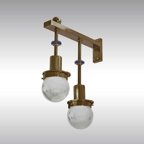 Klassische Wandleuchte - 21609 - Woka Lamps Vienna - für den Innenraum / Glas / Messing