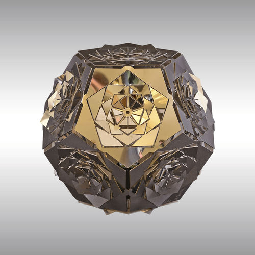 Tischlampe - PLATONIC SOLID 21631 - Woka Lamps Vienna - Edelstahl / originelles Design / schnurlos