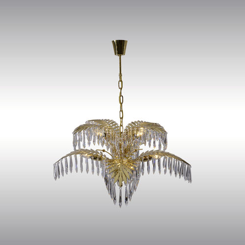 Klassischer Kronleuchter - PALMANOVA : 21703 - Woka Lamps Vienna - Kristall / Messing / mit Glühlampe