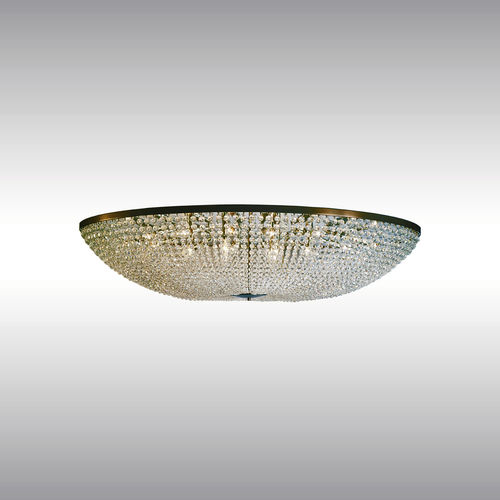 Klassische Deckenleuchte - 21324 - Woka Lamps Vienna - rund / Kristall / Messing