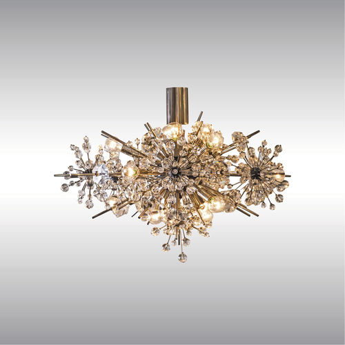Klassische Deckenleuchte - 50073 - Woka Lamps Vienna - Kristall / Messing / LED