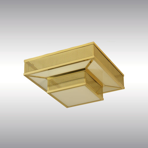 Klassische Deckenleuchte - WW6 - Woka Lamps Vienna - Glas / Messing / LED