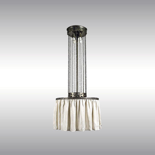 Klassischer Kronleuchter - 21208 - Woka Lamps Vienna - Messing / Seide / mit Glühlampe