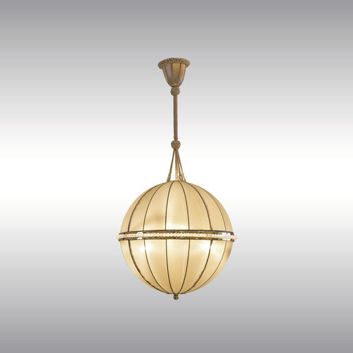Hängelampe - 21908 - Woka Lamps Vienna - Seide / Art Deco / schnurlos