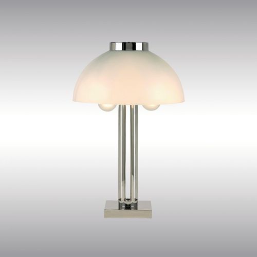 Tischlampe - BUREAU 20302 - Woka Lamps Vienna - Glas / Nickel / Messing