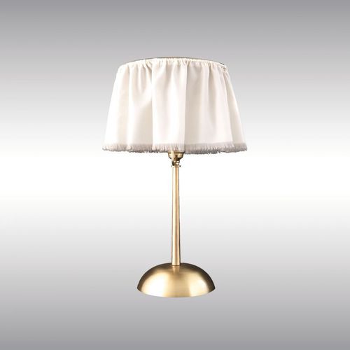 Tischlampe - VERANDA 20301 - Woka Lamps Vienna - Seide / Nickel / Messing