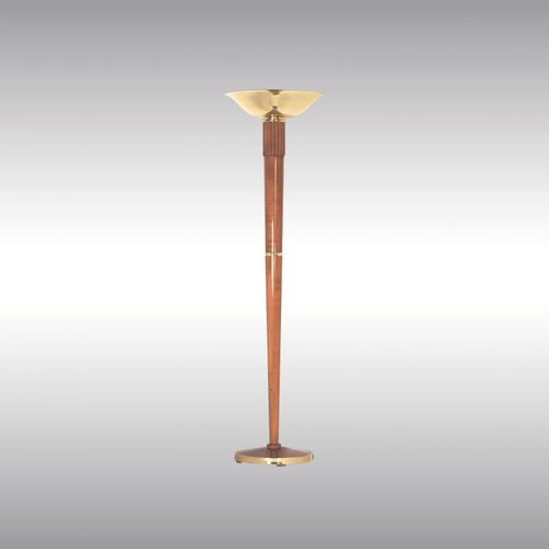 Stehleuchte - FLORA 9501 - Woka Lamps Vienna - Messing / Buche / klassisch
