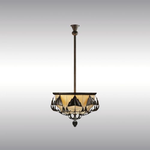 Hängelampe - PECHE2 21312 - Woka Lamps Vienna - Messing / klassisch / mit Kabel