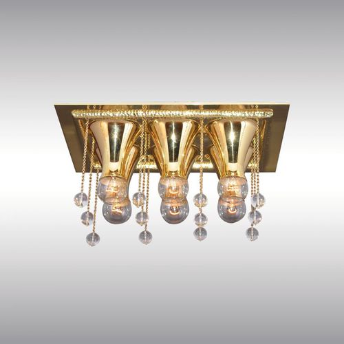 Stil-Deckenleuchte - HOCHREITH 21213 - Woka Lamps Vienna - Messing / LED / mit Glühlampe