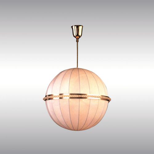 Hängelampe - LUNA 9748 - Woka Lamps Vienna - Messing / Kristall / Seide
