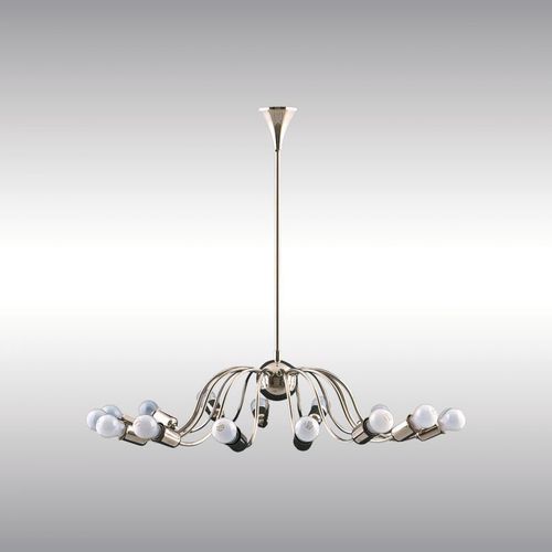 Moderner Kronleuchter - JOSEFSTADT 9849 - Woka Lamps Vienna - Messing / Kandelaber / von Josef Hoffmann