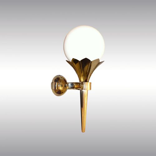 Klassische Wandleuchte - STA1 97 - Woka Lamps Vienna - für den Innenraum / Messing / Glas