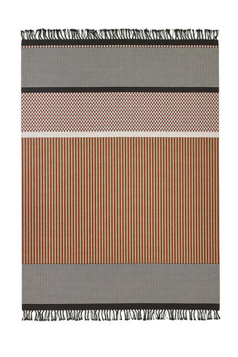 Moderner Teppich - SAN FRANCISCO - Woodnotes - Streifenmuster / Papierfaser / rechteckig