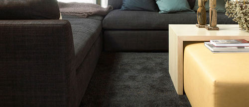 Moderner Teppich - SAMMAL - Woodnotes - einfarbig / Wolle / Leinen