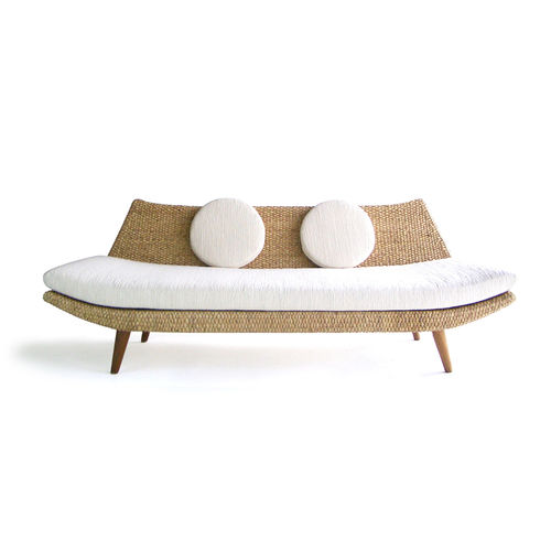 Modernes Sofa - BOOM BOOM - Yothaka - Stoff / Rattan / mit abnehmbarem Kissen