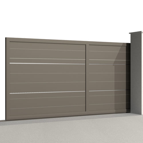 Schiebetor - VERNE C011 - Gates-Creations - rechts / links / Aluminium