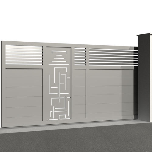 Schiebetor - City MADRID C014 - Gates-Creations - rechts / links / Aluminium