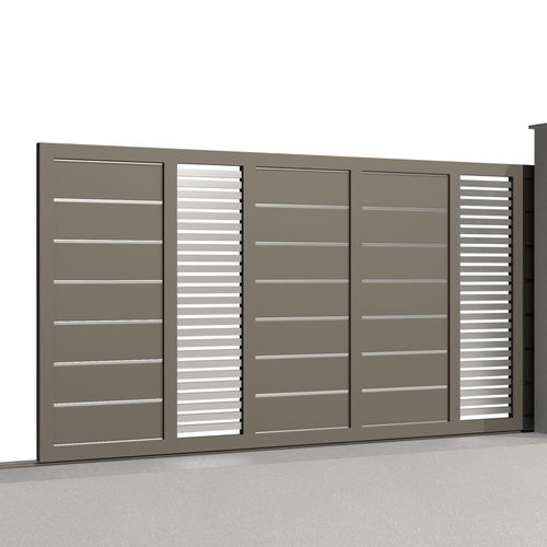 Schiebetor - Tr&eacute;sor EMERAUDE C028 - Gates-Creations - rechts / links / Aluminium