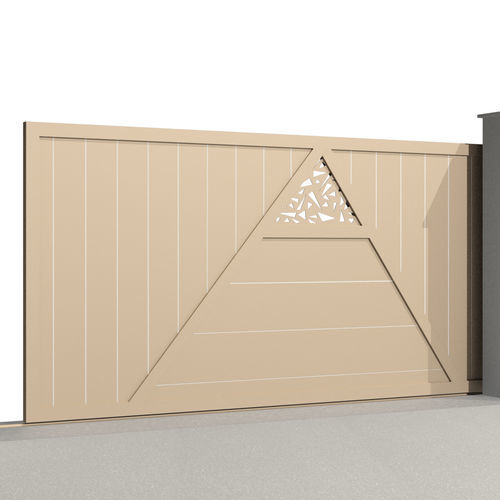 Schiebetor - City PARME C030 - Gates-Creations - rechts / links / Aluminium