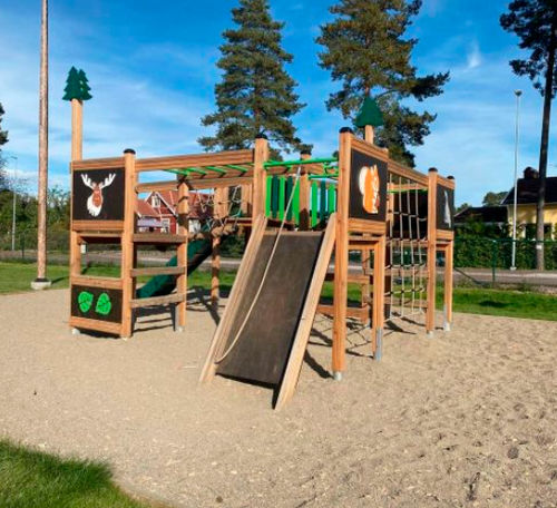 Edelstahl-Spielplatzgerät - FOREST CASTLE  - Lars Laj - Holz / HDPE / Polypropylen