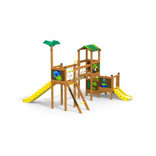 Edelstahl-Spielplatzgerät - JUNGLE  - Lars Laj - Holz / Kunststoff / HDPE