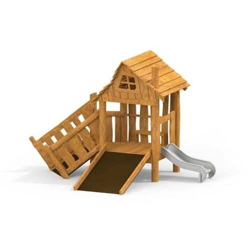 Spielhaus für Spielplätze - 13121   - Lars Laj - wasserdicht / bodenstehend / mit Rutschbahn
