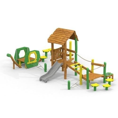 Edelstahl-Spielplatzgerät - ALICE  - Lars Laj - Holz / modular / mit Rutschbahn