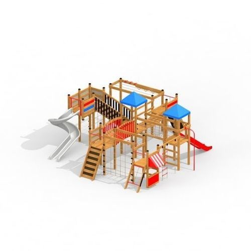 Holz-Spielplatzgerät - SPACE STATION   - Lars Laj - modular / mit Rutschbahn