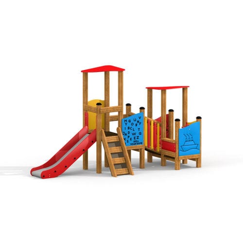 Spielturm mit Rutschbahn - 10755   - Lars Laj - mit Lerntafeln
