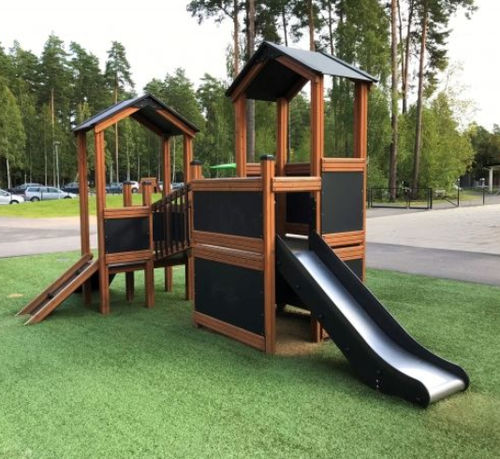 Spielturm mit Rutschbahn - 19762   - Lars Laj - Holz