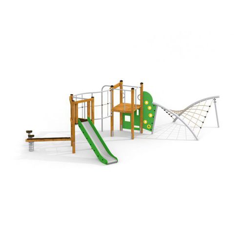 Polypropylen-Spielplatzgerät - INCA  - Lars Laj - HDPE / pulverbeschichteter Stahl / Sperrholz