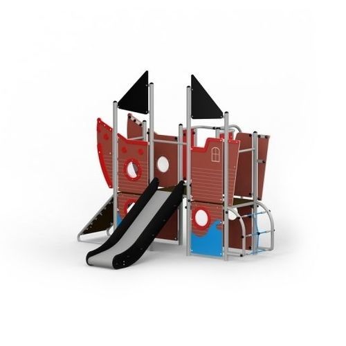Edelstahl-Spielplatzgerät - PIRATE SHIP  - Lars Laj - Polypropylen / HDPE / pulverbeschichteter Stahl