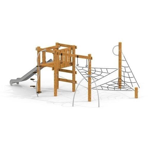Klettergerüst für Spielplätze - ALV  - Lars Laj - mit Rutschbahn