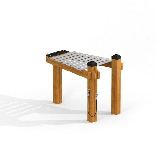 Musikalisches Spielplatzgerät - XYLOPHONE   - Lars Laj - Edelstahl / Holz / HDPE
