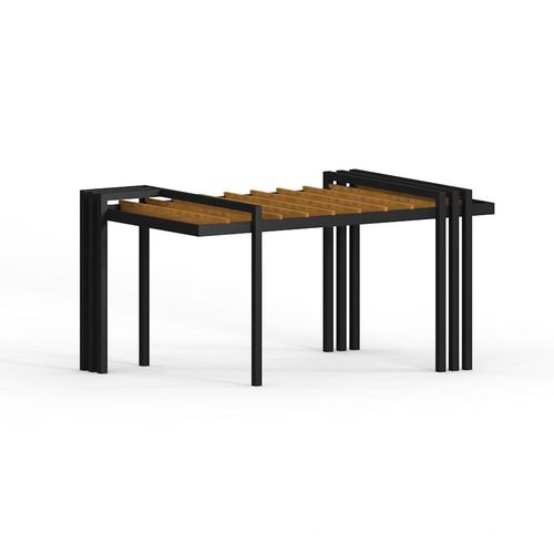 Selbsttragende Pergola - IV   - Lars Laj - Lärche / Metall / Holzdach