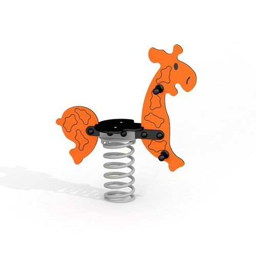 Giraffe-Federwippe - 11265  - Lars Laj - pulverbeschichteter Stahl / HDPE / 1 Person