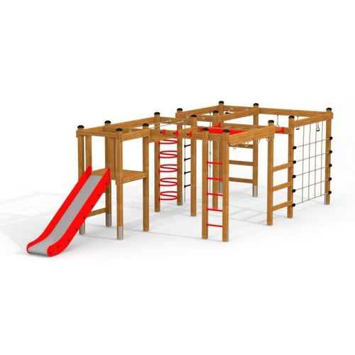 Holz-Spielplatzgerät - ACTIVITY CENTER  - Lars Laj - Edelstahl / Polypropylen / HDPE