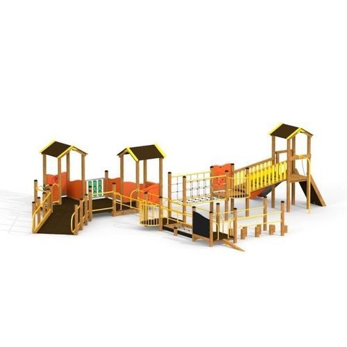 Edelstahl-Spielplatzgerät - BETA   - Lars Laj - pulverbeschichteter Stahl / Holz / HDPE
