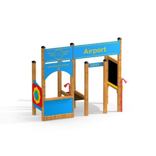 Spielplatzgerät / pulverbeschichteter Stahl - AIRPORT     - Lars Laj - Sperrholz / Kunststoff / HDPE