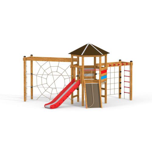 Holz-Spielplatzgerät - 10166  - Lars Laj - Edelstahl / Polypropylen / HDPE