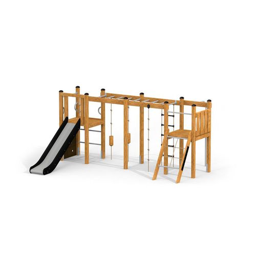 Klettergerüst für Spielplätze - ZEBRA  - Lars Laj - mit Rutschbahn